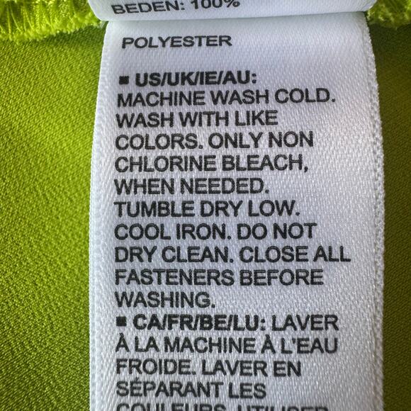 The Drop silky lime green Asymmetric Hem Dress XS slip dress semi formal dance - Picture 15 of 16